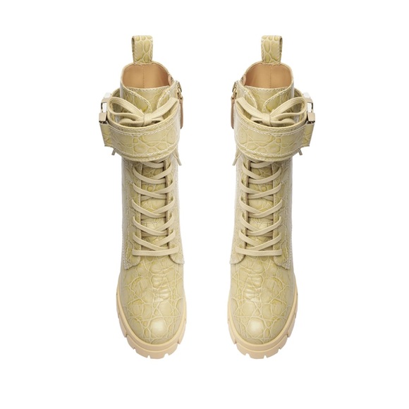 SCHUTZ SZ 10 Cream ROSLYN Laceup Platform Boots Booties.super comfy! - Picture 2 of 15